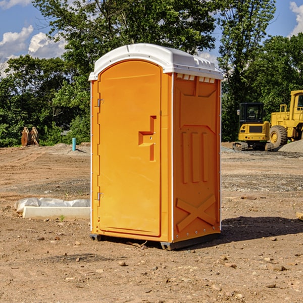 how often are the portable restrooms cleaned and serviced during a rental period in Old Westbury